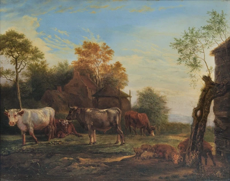 Mucche e maiali, 1652